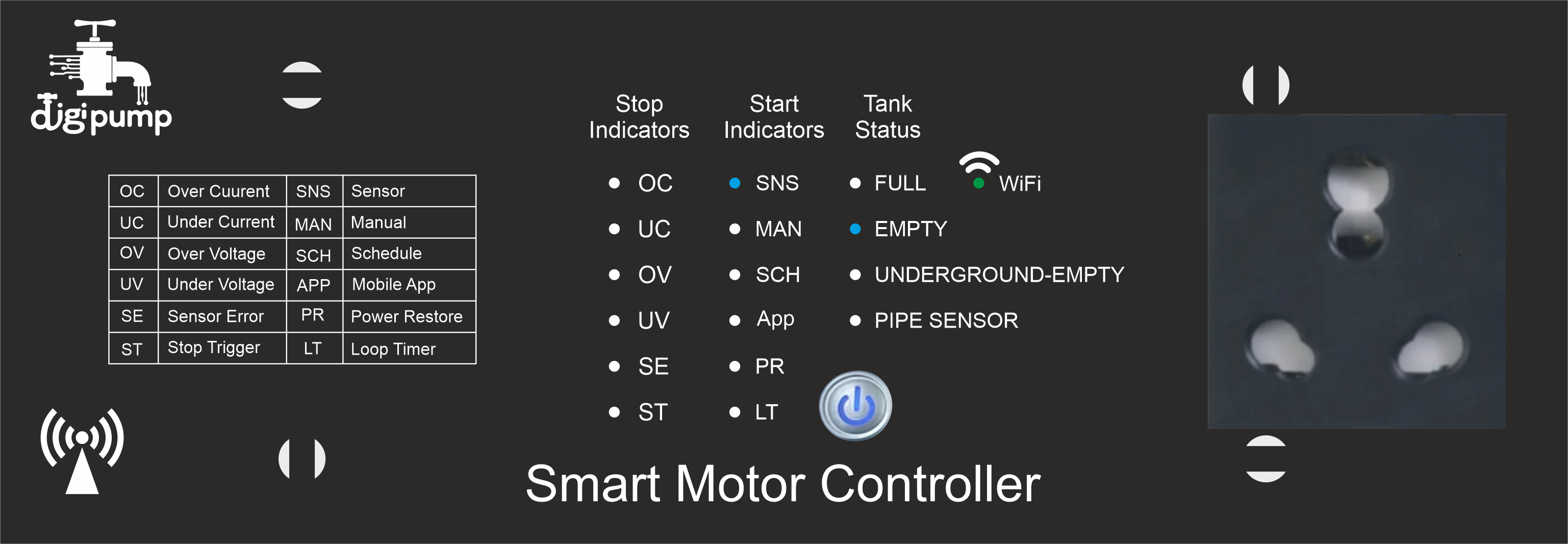 Submersible Water Pump Wireless Sensor Starter Panel